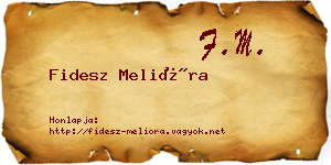 Fidesz Melióra névjegykártya